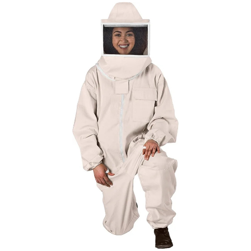 Professional Cotton Beekeeping Suit with Fencing Veil
