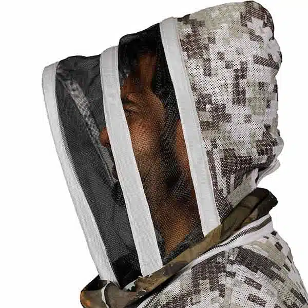 Forest Beekeeping Jacket | Camouflage Protective Jacket with Removable Veil