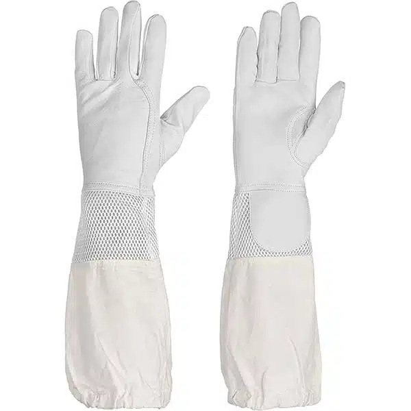 Sting-Resistant Beekeeping Gloves | Supple Goatskin Gloves with Ventilated Cuffs