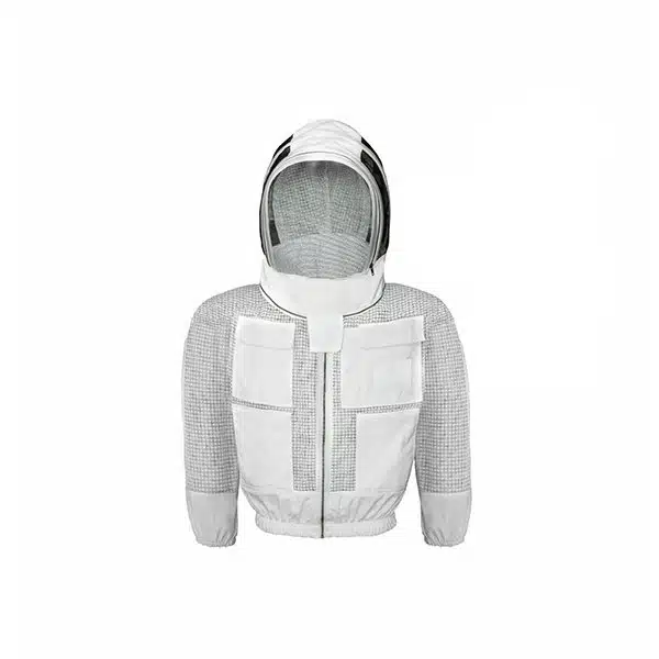 Ventilated Bee Jacket with Fencing Veil | 3-Layer Protective Beekeeping Jacket