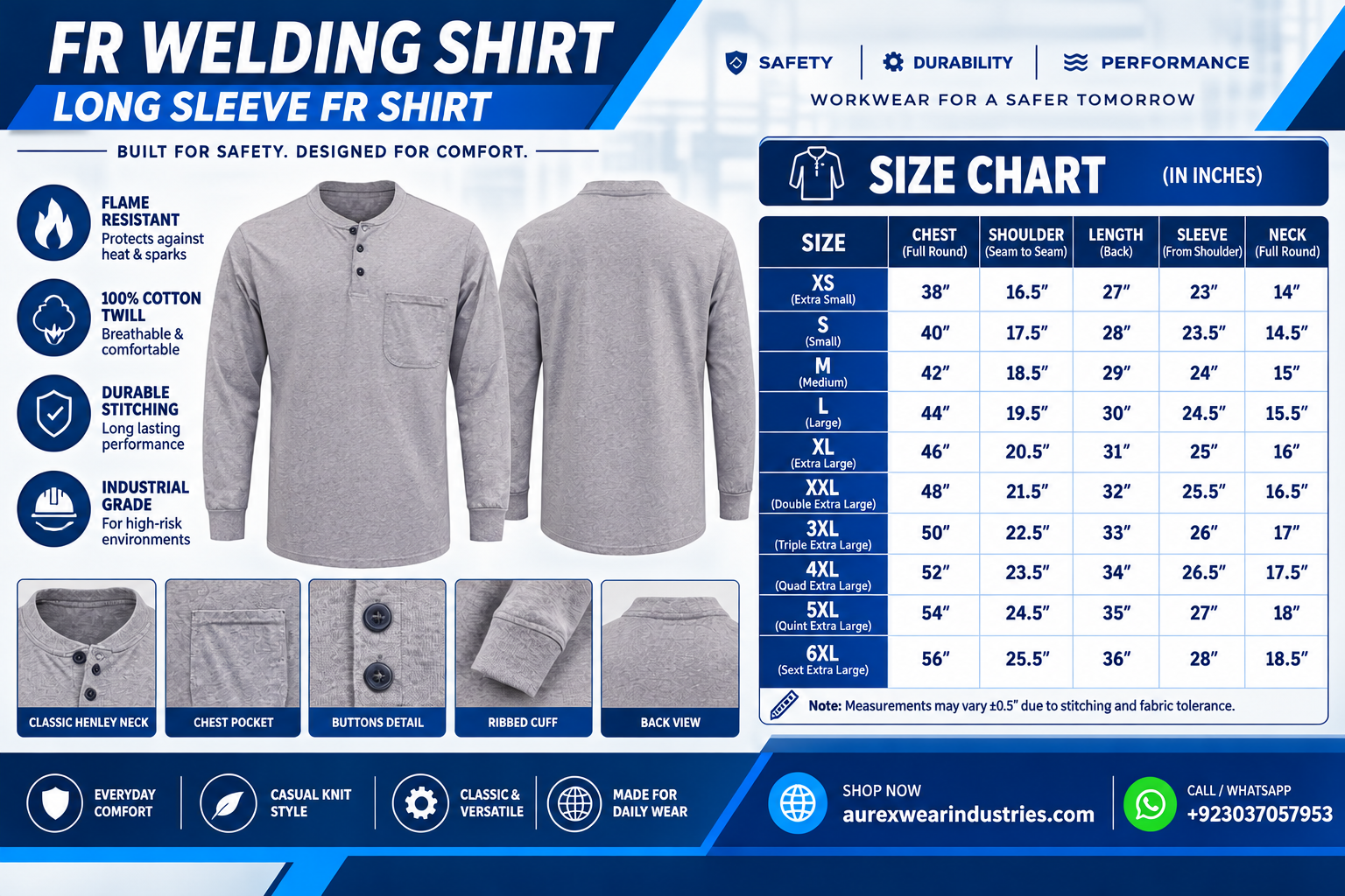FR Welding Shirt - Canvas