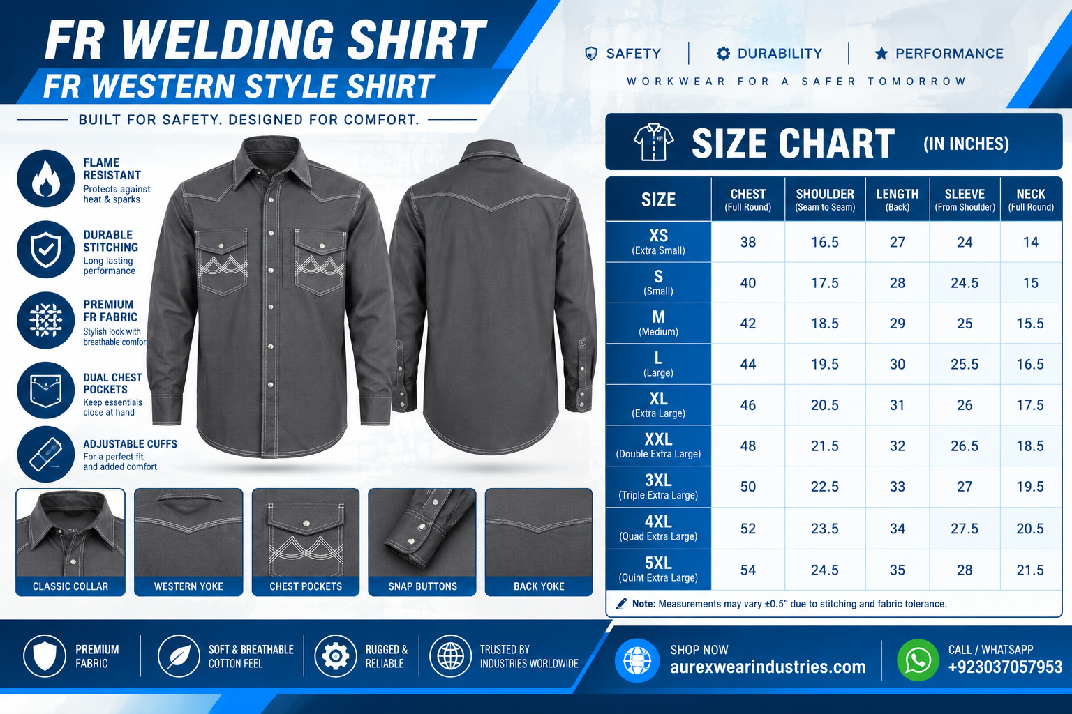 FR Western Style Welding Shirt