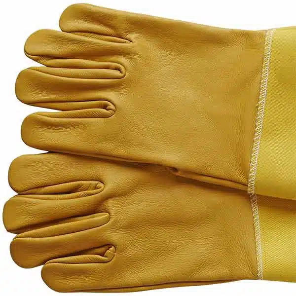 Beekeeper Gloves | Cowhide Leather Gloves with Long Polycotton Sleeves