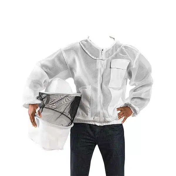 Ventilated Bee Jacket | Ultralight Beekeeping Jacket with Removable Round Veil