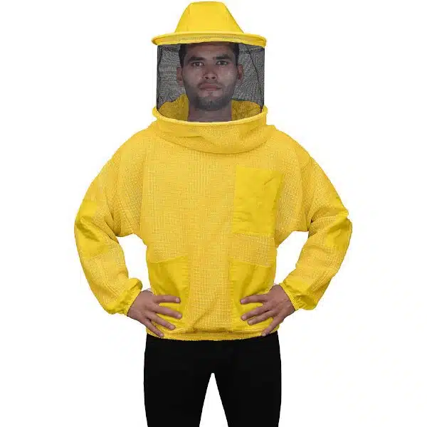 Mesh Bee Jacket | 3-Layer Aerated Beekeeping Jacket with Round Veil